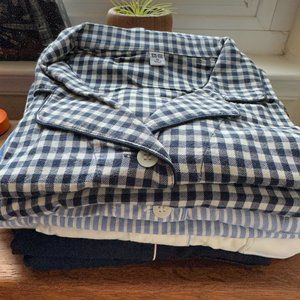 4 pairs of Uniqlo women's cotton long-sleeved pajamas (selling as a set), XS